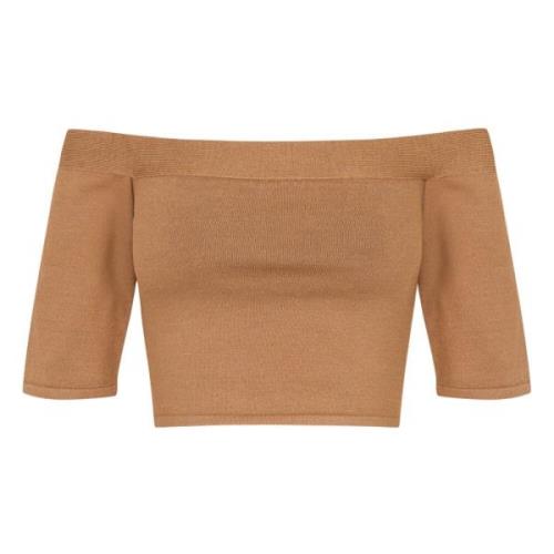 Silke Stretch Off-Shoulder Crop Top