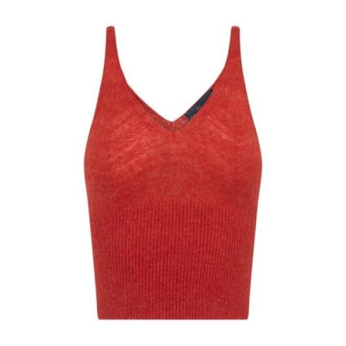 Rød Alpaca Merino Tank Top