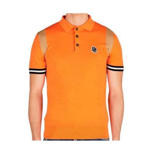 Logo Patch Uld Polo Skjorte