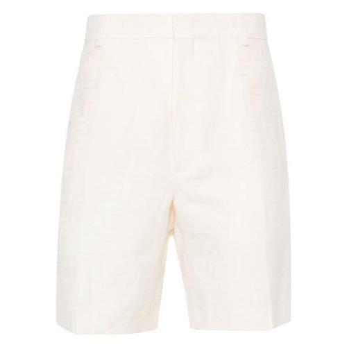 Jacquard Bermuda Shorts Artemisia Twill Weave