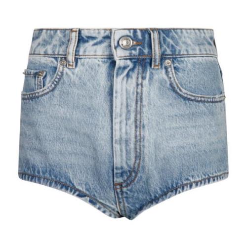 Blå Denim Micro Shorts