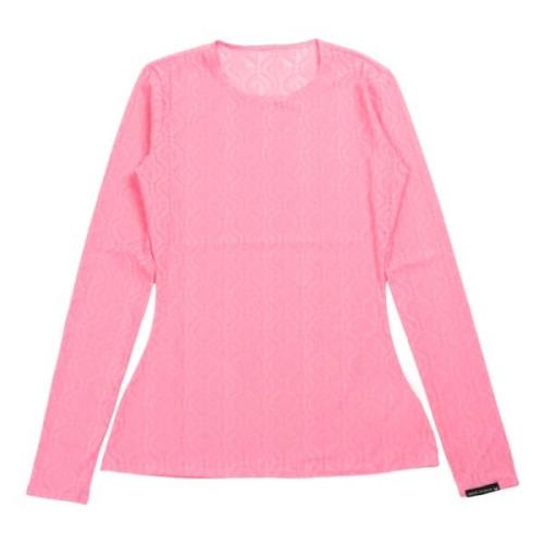 Anden Hud Jacquard T-shirt i Pink