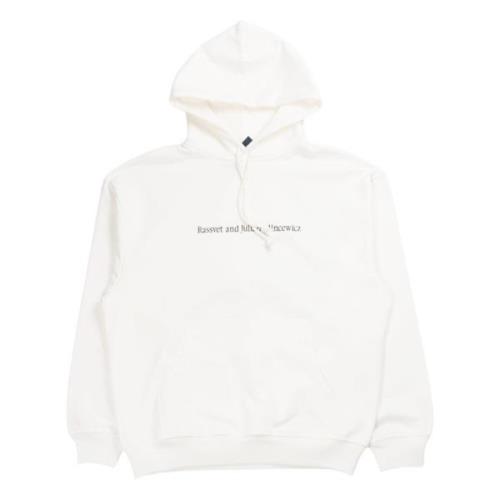 Logo Hoodie i hvid bomuld