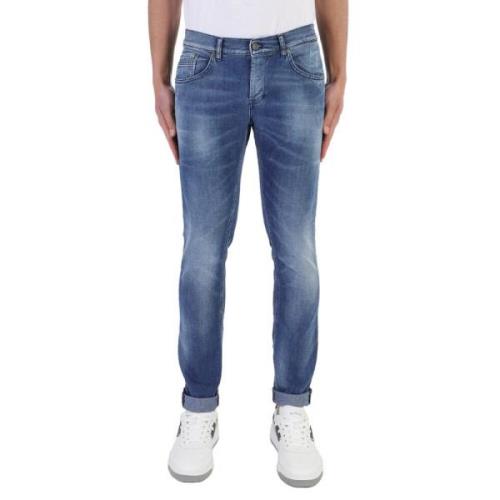 Skinny Fit Lavtalje Lysblå Jeans