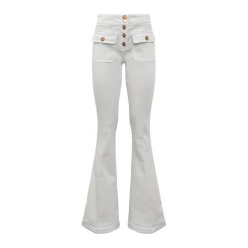 Flared Knappelukning Denim Jeans