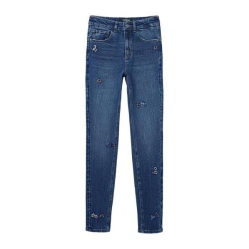 Blå Paillet Jeans