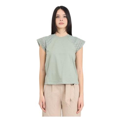 Grøn Blonde Trim Tee Lily Pad