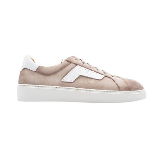 Beige Sneaker i Ruskind