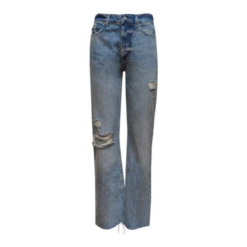 Ødelagt Denim Straight Fit Medium Vask