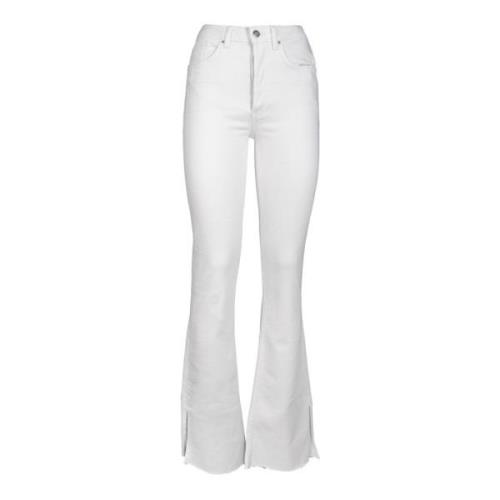 Hvid Split Denim Palazzo Bukser