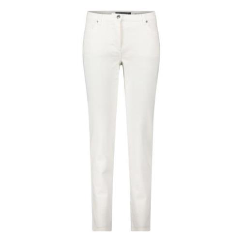 High-Waist Slim-Fit Jeans med Syninger