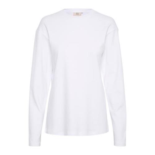 Bright White Langærmet T-shirt