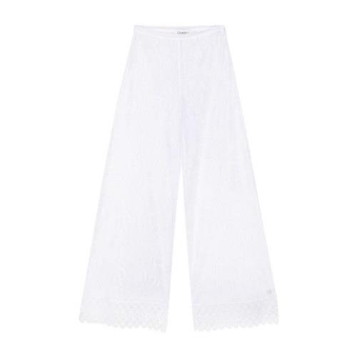 Hvide Blonde Wide Leg Bukser