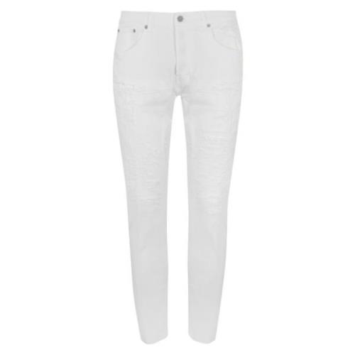 Slim Fit Hvide Denim Bukser