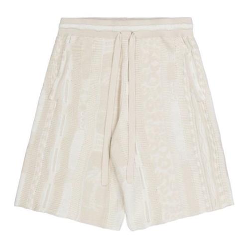 Multifarvet Jacquard Bomuld Bermuda Shorts