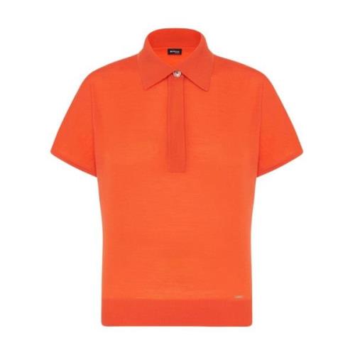 Orange Wool Polo Shirt