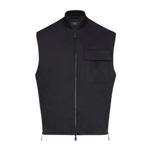 Sort Bomuld Vest Blouson