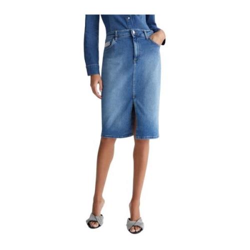 Denim Blå Nederdel