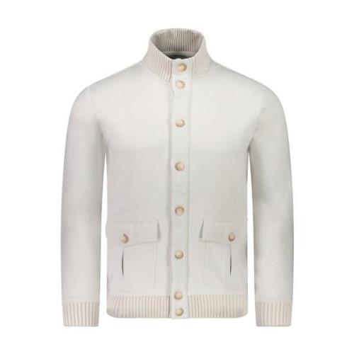 Creme Bomuld Cardigan Sweater