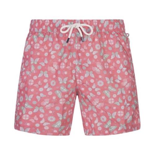 Sommerfugl Print Badeshorts Lyserød