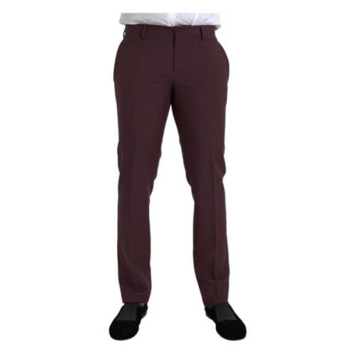 Maroon Slim Fit Dress Pants