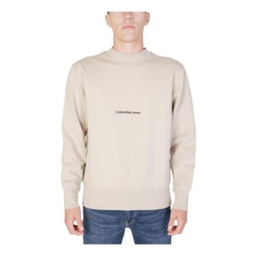 Beige Langærmet Sweatshirt Mænd