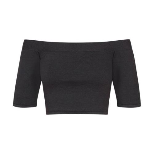 Silke Stretch Off-Shoulder Crop Top