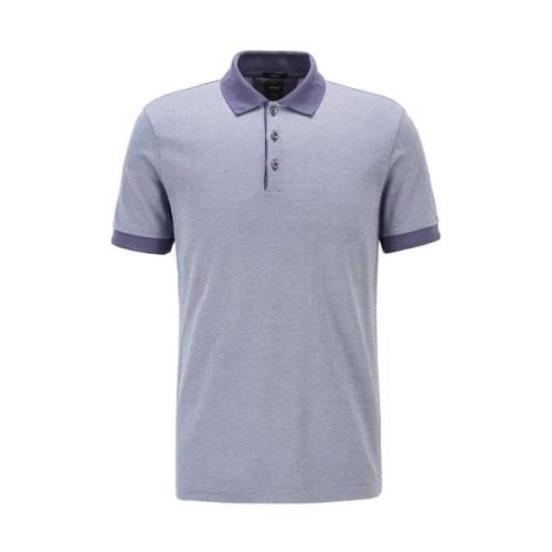 Mikromønstret Jacquard Polo - Lyseblå