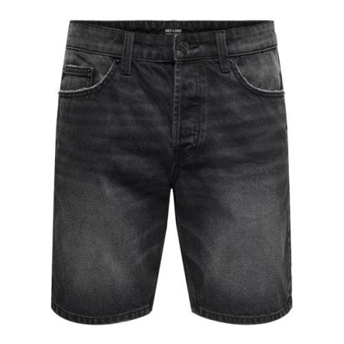 Klassisk Pasform Denim Shorts