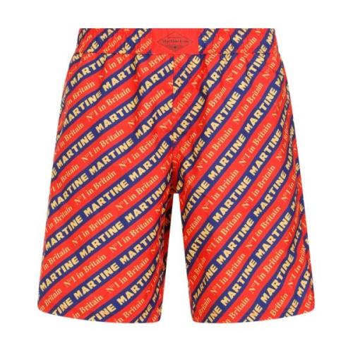 Rød Print Board Shorts