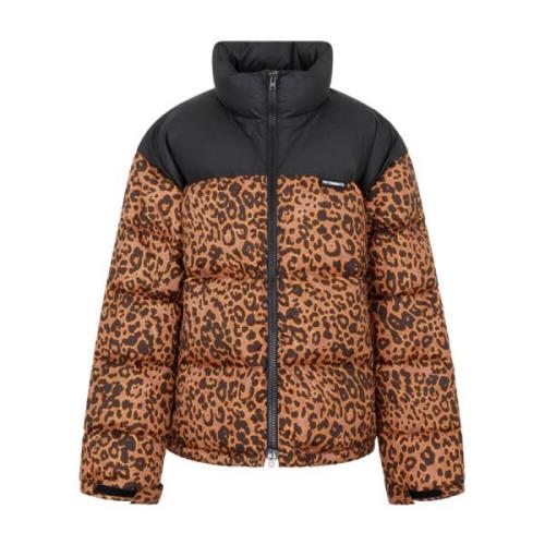 Leopard Puffer Jacket Sort AW23