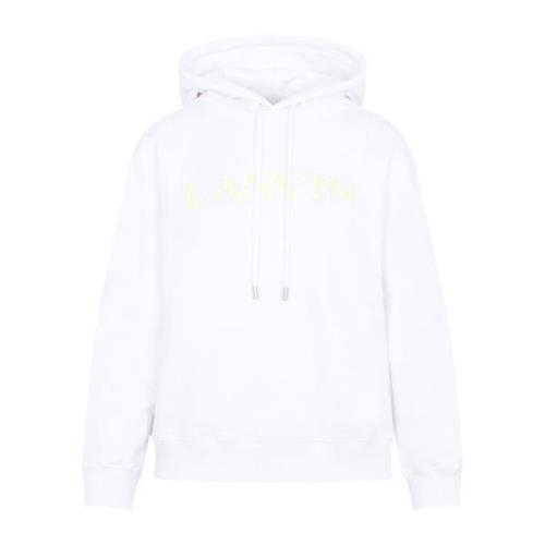 Hvid Classic Fit Hoodie med Logo