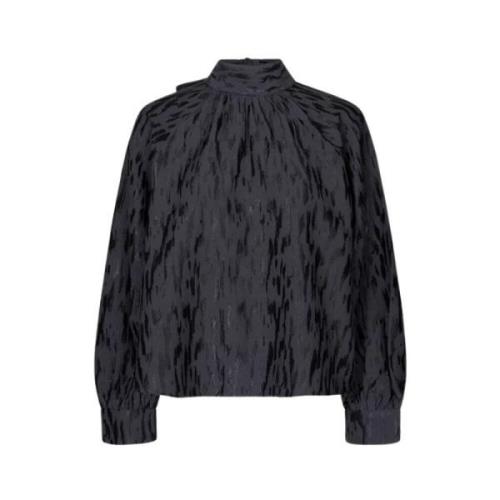 Voluminøs Raglanærme Jacquard Bluse