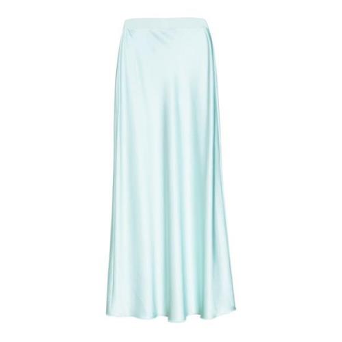 Hana silke satin nederdel mint