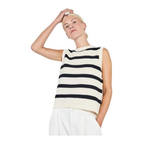 Farveblok Strikket Tank Top