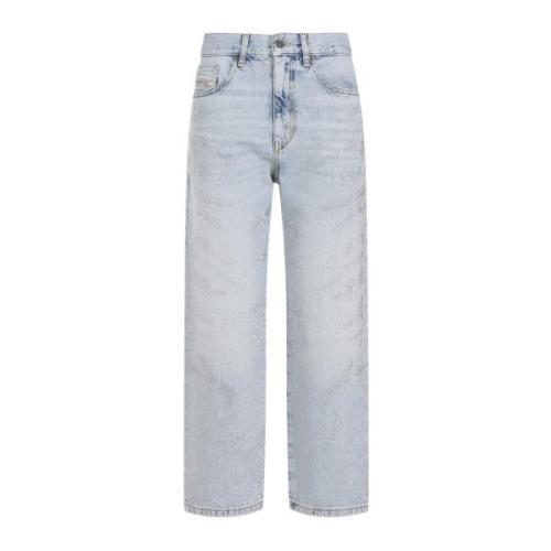 Blå Krystalpyntede Jeans