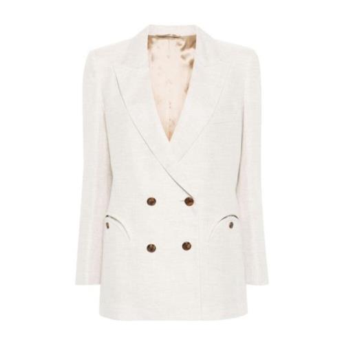 Elegant Beige Linen Blazer