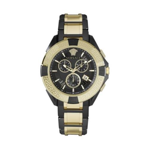 Chrono Sporty Sort Guld Ur