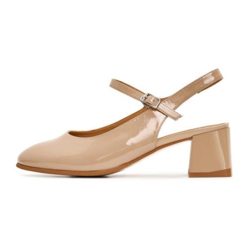 Elegant Slingback Pumps - Beige