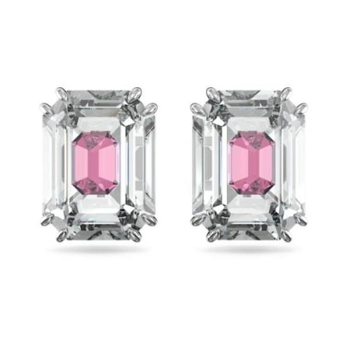 Chroma Octagon Pink Crystal Øreringe