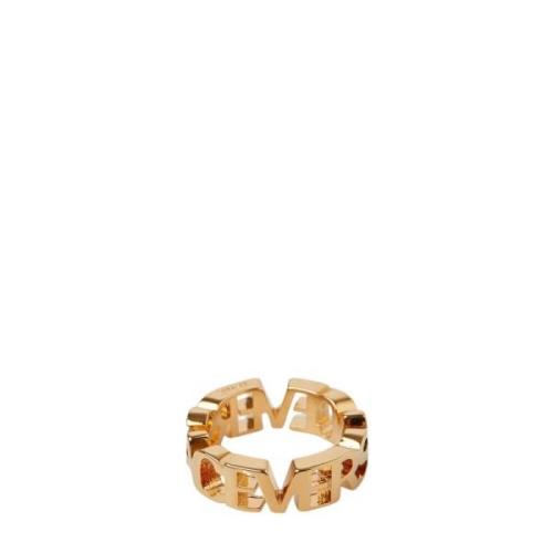 Logo Ring Guld-tone Messing Smykker