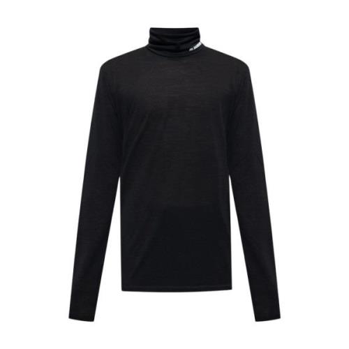 Turtleneck sweater med logo