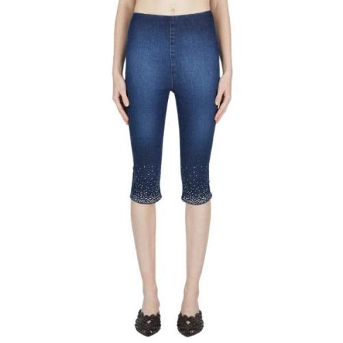 Grafisk Embellished Capri Jeans