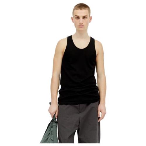 Ribbet Tank Top i Bomuld Jersey