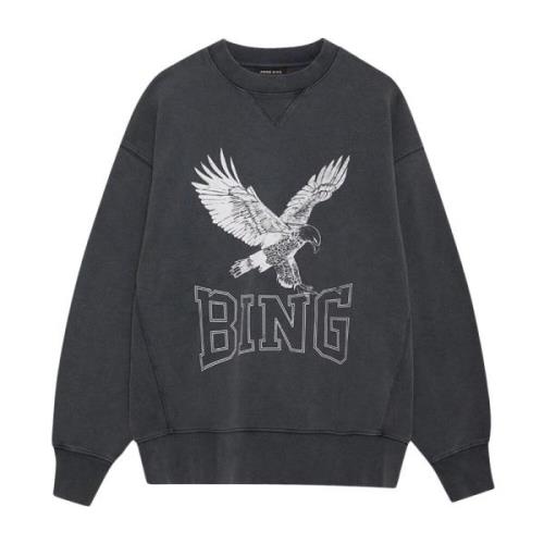 Sort Vasket Sweatshirt med Cool Print