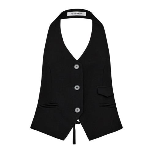 Sort Halter Vest Blazer Stilfuld Model