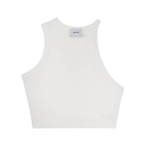 Hvid Crop Top Tank