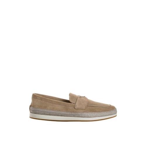 Biarritz Espadriller Ruskind Gummi Læder