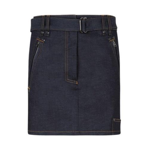 Mørk Indigo Denim Nederdel