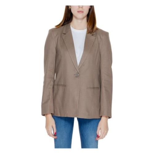 Linned Blazer Forår/Sommer Garderobe